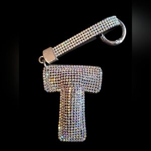 Crystal Rhinestone "T" Keychain